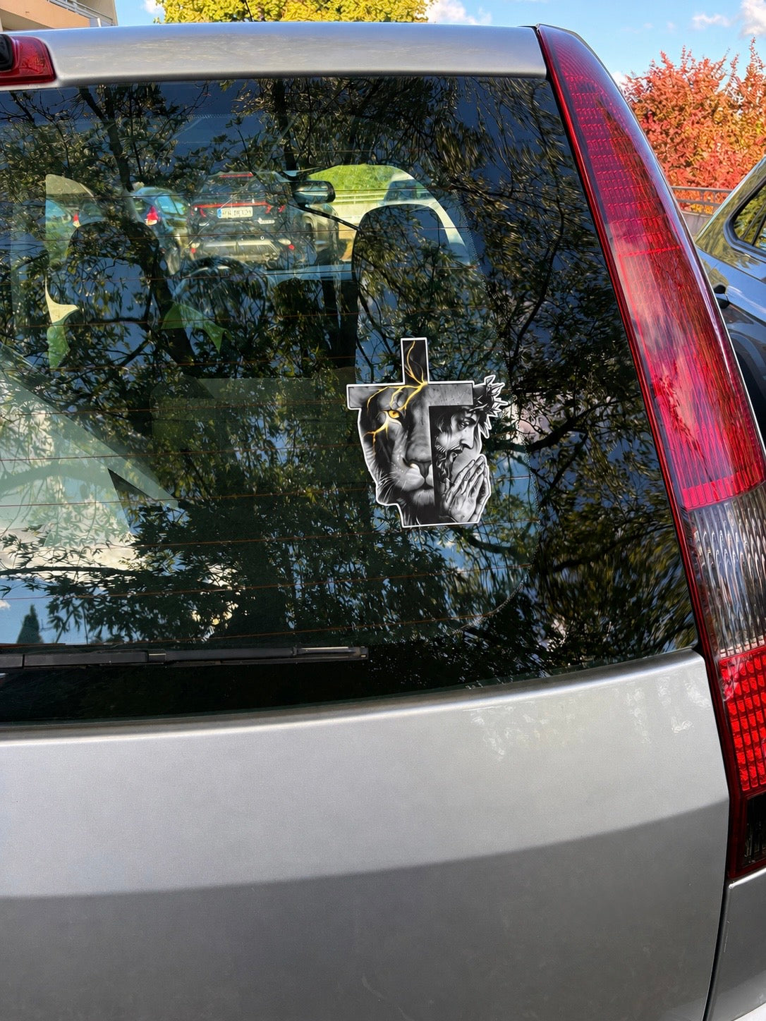 Auto Aufkleber – Jesus Kreuz Sticker für Heckscheibe & Karosserie
