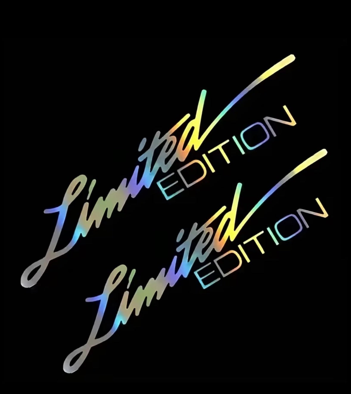 2 Stück Limited Edition Hologramm Aufkleber – Auto Sticker | Universal & Selbstklebend