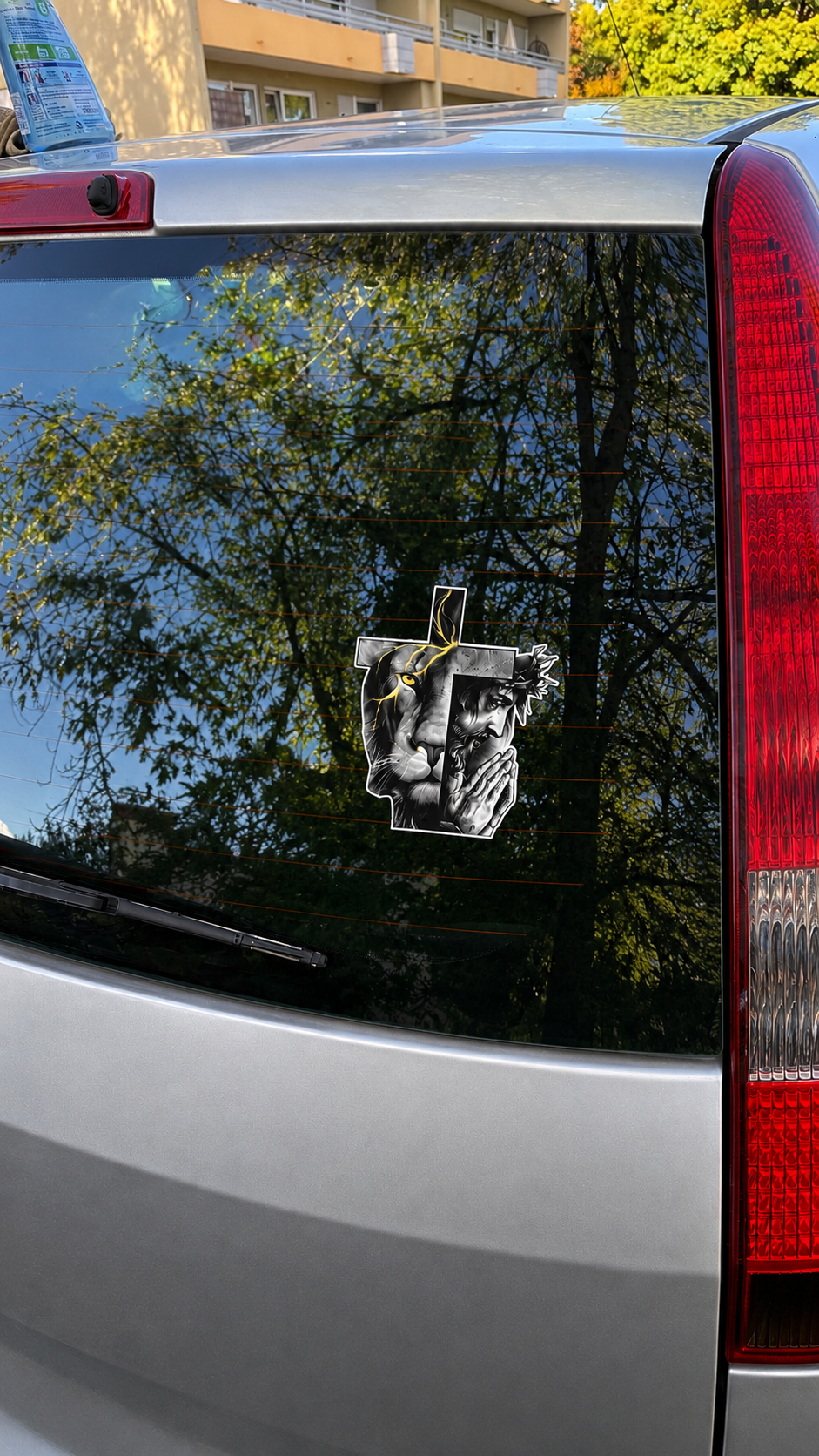 Auto Aufkleber – Jesus Kreuz Sticker für Heckscheibe & Karosserie