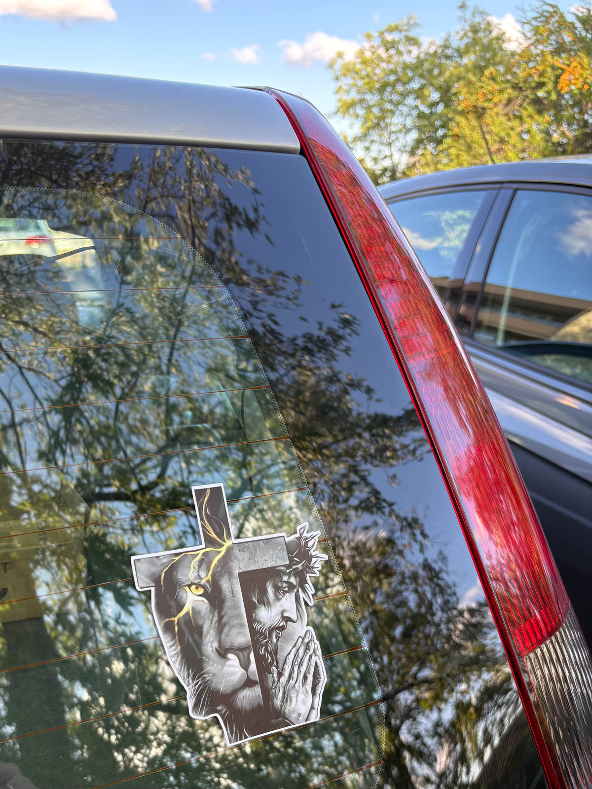 Auto Aufkleber – Jesus Kreuz Sticker für Heckscheibe & Karosserie