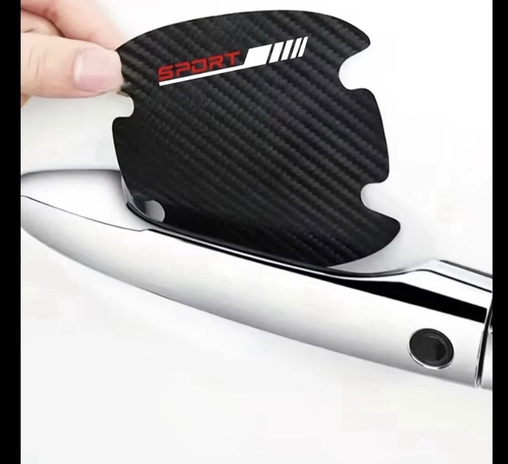 Premium Carbon Türgriff Schutzfolie – 8er Set | Universal für Autos