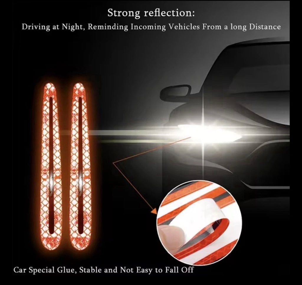 8 Stück Reflektierende Auto-Aufkleber für Türgriffe – Schutz & Style fürs Auto