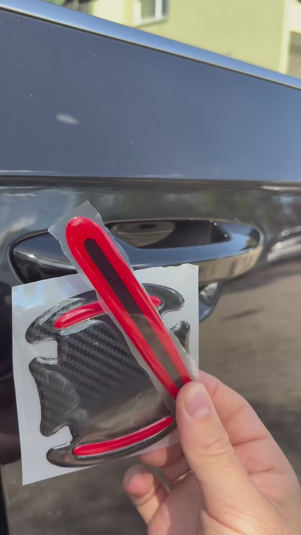 8 Stück Reflektierende Auto-Aufkleber für Türgriffe – Schutz & Style fürs Auto